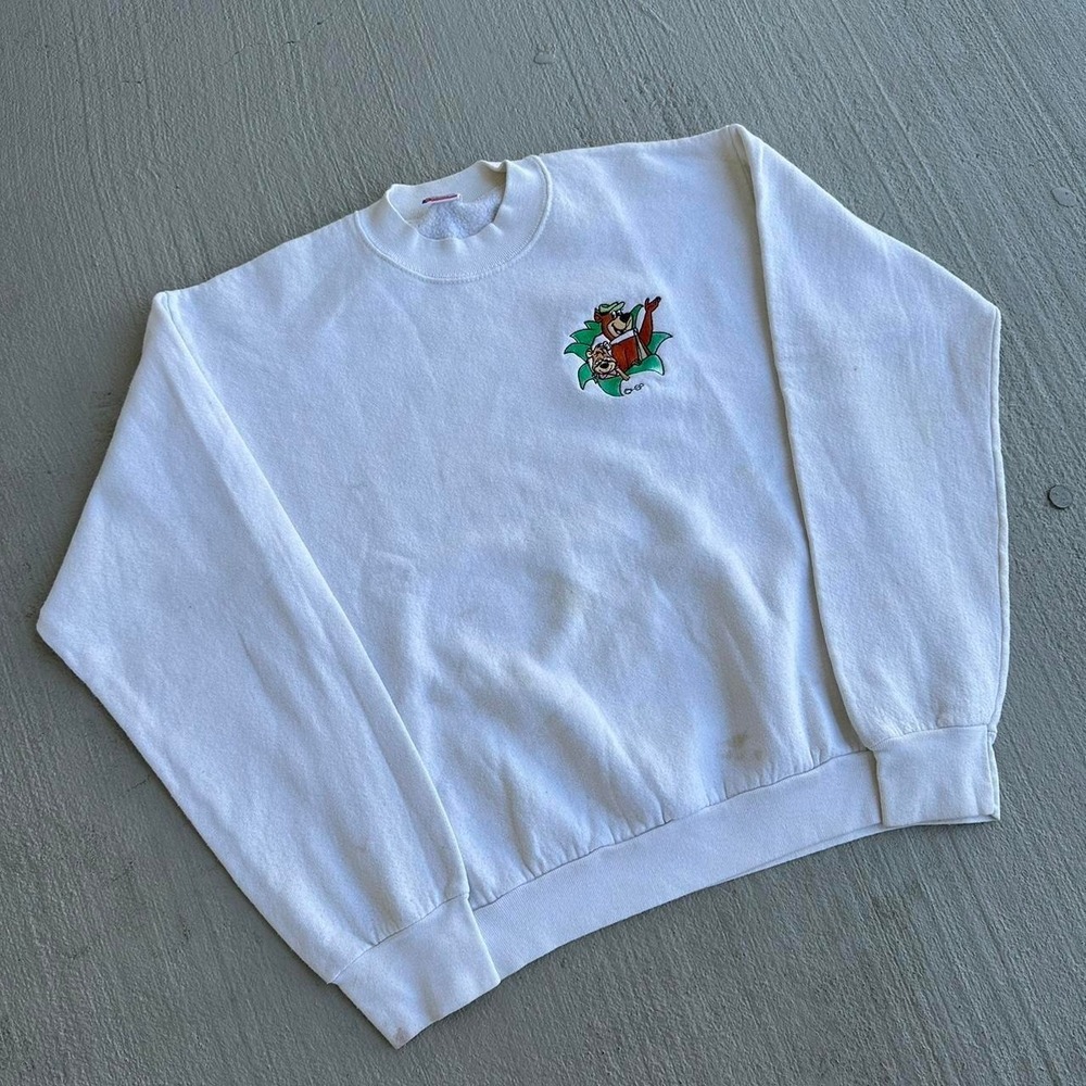Vintage 90s Cartoon Network Yogi Bear Sweatshirt Size Medium